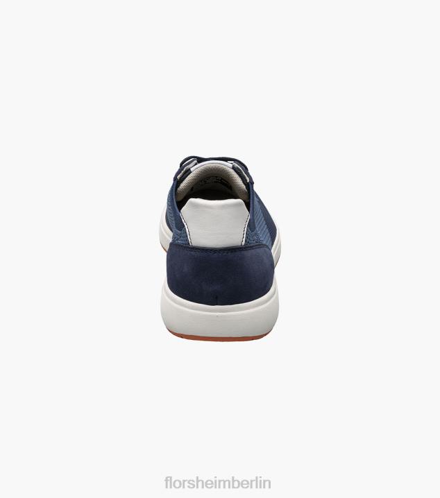 D28016 Blau Schuhwerk Männer Florsheim Heist 1 gestrickter 6-Loch-Sneaker mit Spitze bis zur Zehenpartie