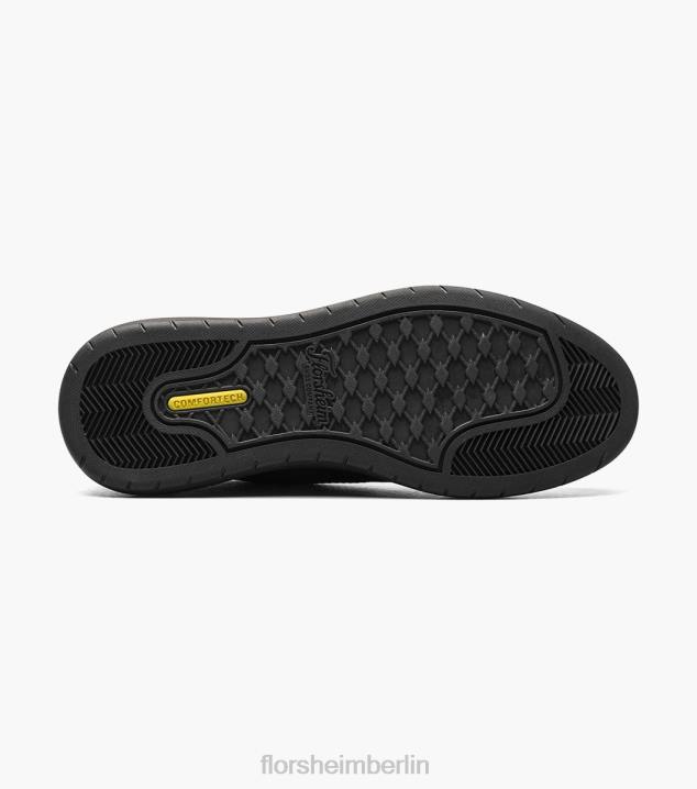 D28017 Schwarz Schuhwerk Männer Florsheim Heist 1 gestrickter 6-Loch-Sneaker mit Spitze bis zur Zehenpartie