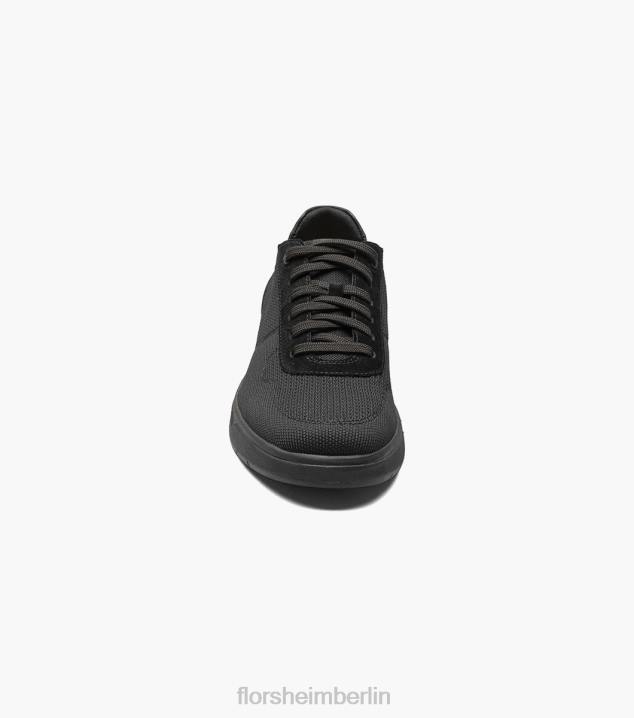 D28017 Schwarz Schuhwerk Männer Florsheim Heist 1 gestrickter 6-Loch-Sneaker mit Spitze bis zur Zehenpartie