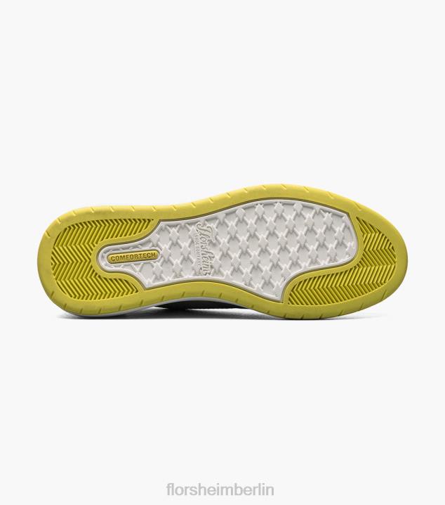 D28018 grau Schuhwerk Männer Florsheim Heist 1 gestrickter 6-Loch-Sneaker mit Spitze bis zur Zehenpartie
