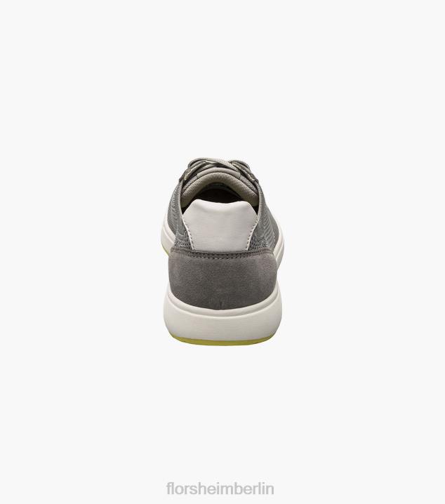 D28018 grau Schuhwerk Männer Florsheim Heist 1 gestrickter 6-Loch-Sneaker mit Spitze bis zur Zehenpartie