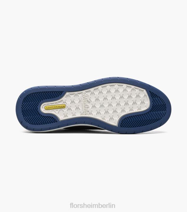 D28020 Schwarz-Weiss Schuhwerk Männer Florsheim Heist 1 gestrickter 6-Loch-Sneaker mit Spitze bis zur Zehenpartie