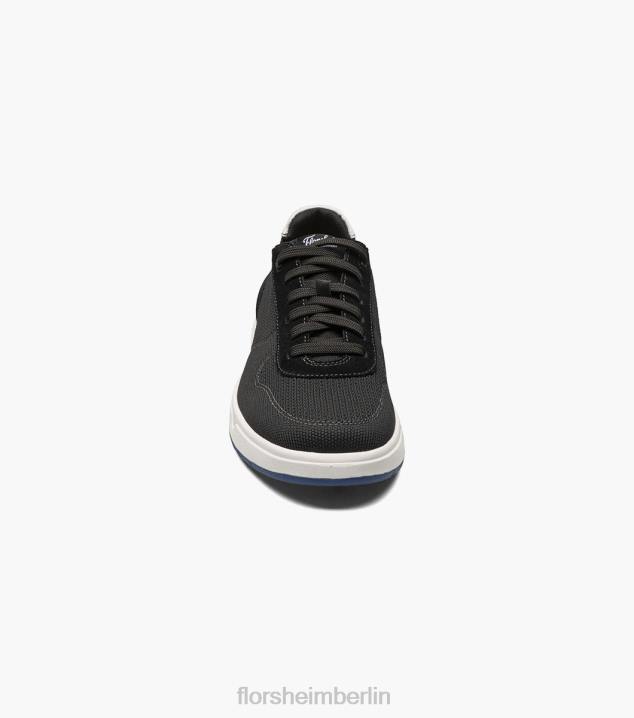 D28020 Schwarz-Weiss Schuhwerk Männer Florsheim Heist 1 gestrickter 6-Loch-Sneaker mit Spitze bis zur Zehenpartie