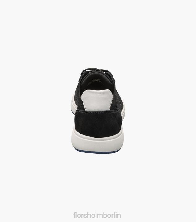 D28020 Schwarz-Weiss Schuhwerk Männer Florsheim Heist 1 gestrickter 6-Loch-Sneaker mit Spitze bis zur Zehenpartie