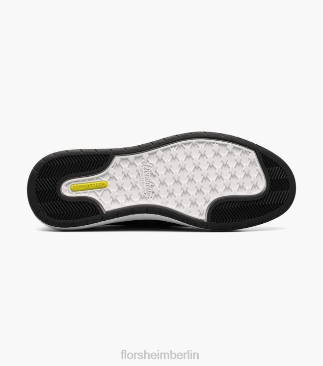 D28022 Schwarz Schuhwerk Männer Florsheim Heist 1 gestrickter Sneaker mit Spitze bis zur Zehenpartie