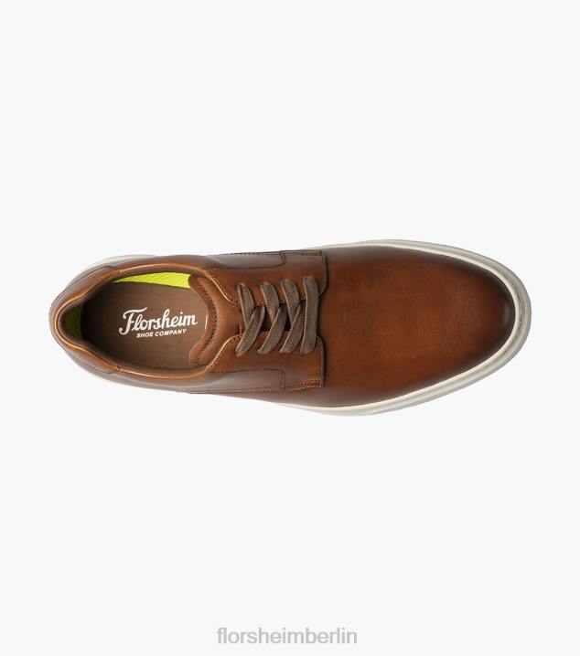 D280231 Cognac Schuhwerk Männer Florsheim Erstklassiger Schnürsneaker mit schlichter Zehenpartie
