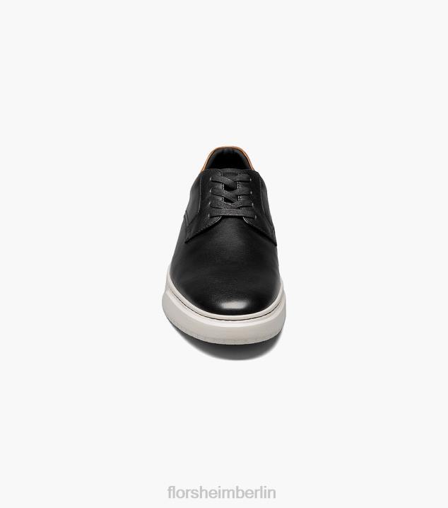 D280232 Schwarz Schuhwerk Männer Florsheim Erstklassiger Schnürsneaker mit schlichter Zehenpartie
