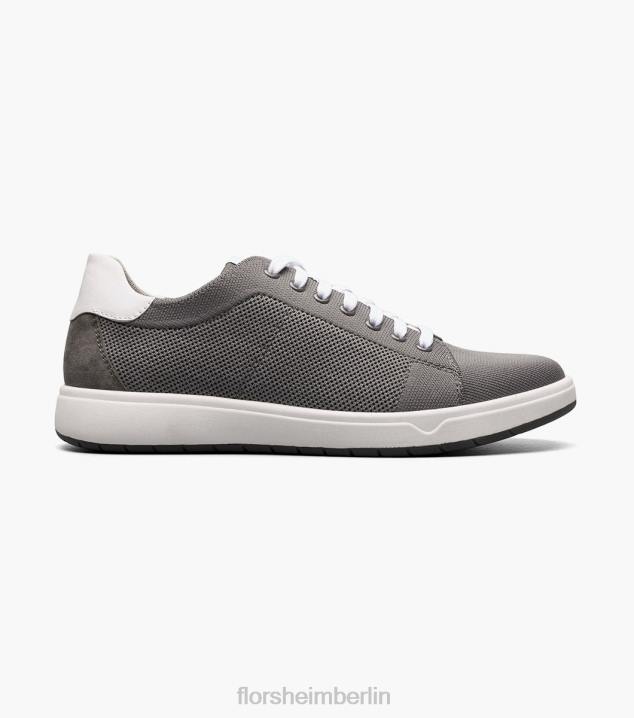 D28023 grau Schuhwerk Männer Florsheim Heist 1 gestrickter Sneaker mit Spitze bis zur Zehenpartie
