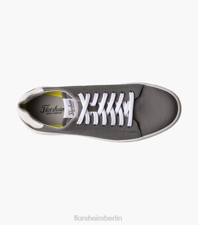 D28023 grau Schuhwerk Männer Florsheim Heist 1 gestrickter Sneaker mit Spitze bis zur Zehenpartie