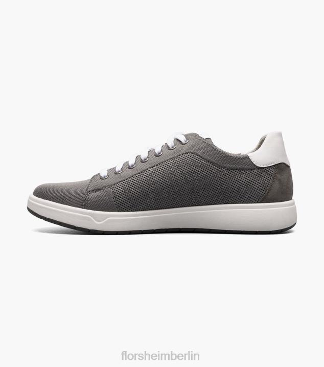 D28023 grau Schuhwerk Männer Florsheim Heist 1 gestrickter Sneaker mit Spitze bis zur Zehenpartie