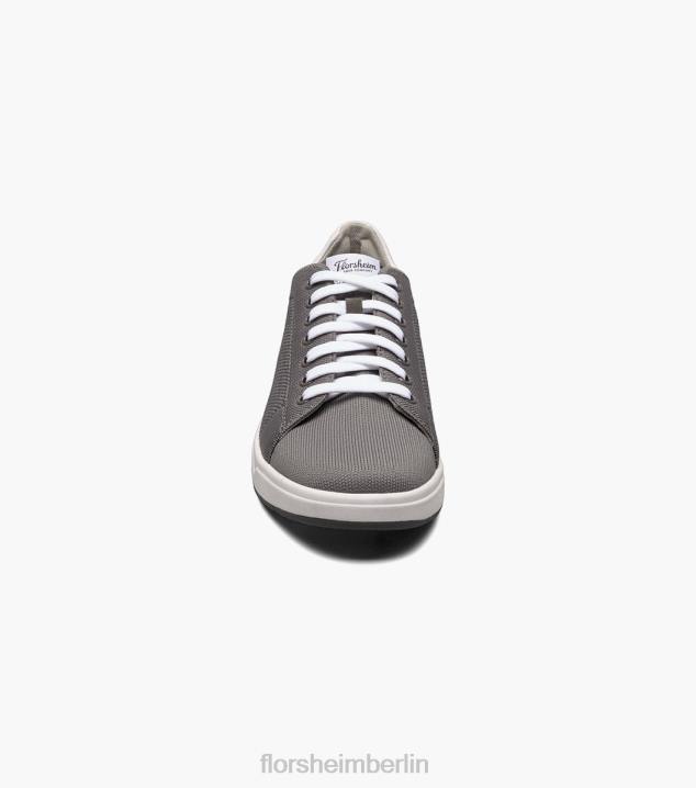 D28023 grau Schuhwerk Männer Florsheim Heist 1 gestrickter Sneaker mit Spitze bis zur Zehenpartie