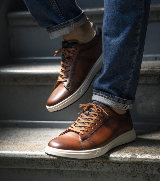 D28025 Cognac Schuhwerk Männer Florsheim Heist 2-Sneaker mit Schnürung bis zur Zehenpartie