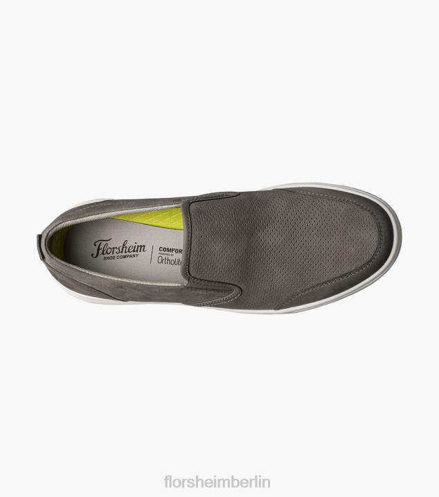 D280297 grau Schuhwerk Männer Florsheim Heist 2 Moc-Toe-Sneaker zum Hineinschlüpfen
