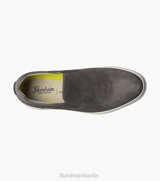 D280300 grau Schuhwerk Männer Florsheim Erstklassiger Slip-on-Sneaker mit schlichter Zehenpartie