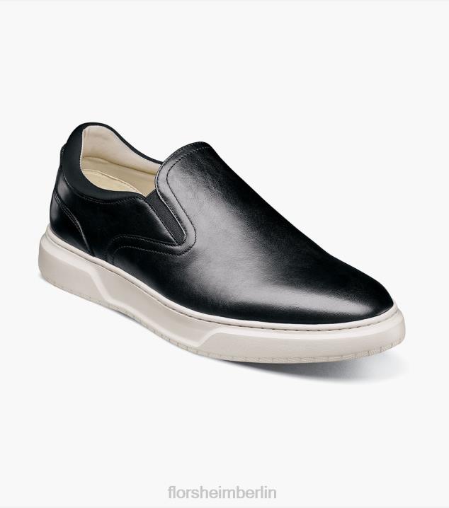 D280301 Schwarz Schuhwerk Männer Florsheim Erstklassiger Slip-on-Sneaker mit schlichter Zehenpartie