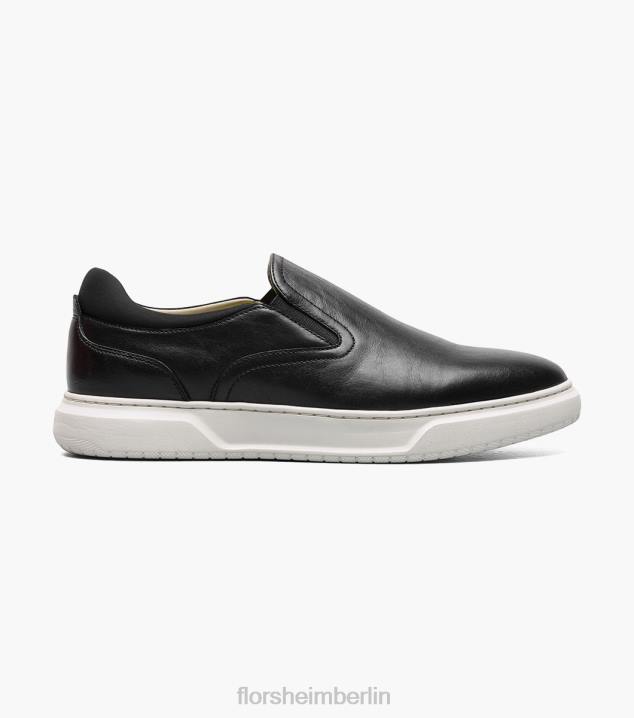 D280301 Schwarz Schuhwerk Männer Florsheim Erstklassiger Slip-on-Sneaker mit schlichter Zehenpartie