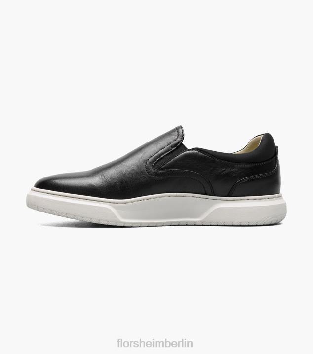 D280301 Schwarz Schuhwerk Männer Florsheim Erstklassiger Slip-on-Sneaker mit schlichter Zehenpartie