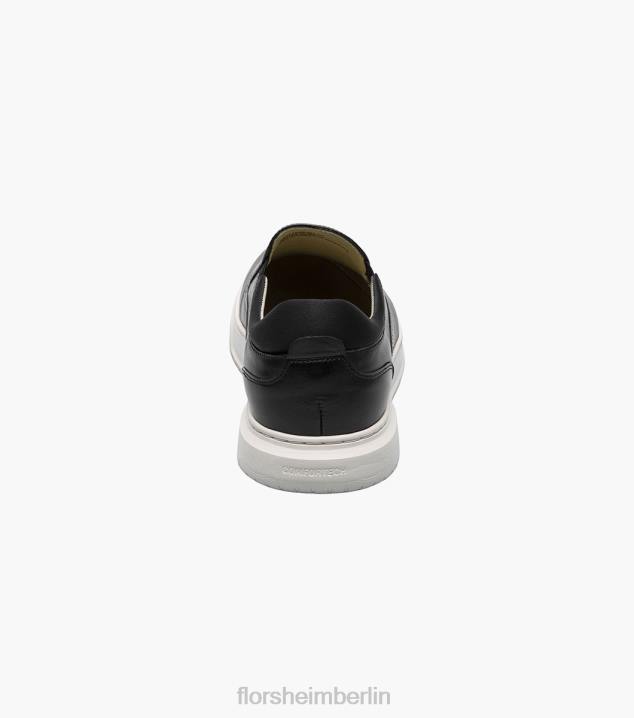 D280301 Schwarz Schuhwerk Männer Florsheim Erstklassiger Slip-on-Sneaker mit schlichter Zehenpartie