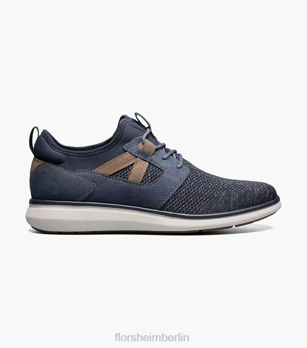 D280348 Marine Schuhwerk Männer Florsheim Venture-Strick-Sneaker zum Schnüren mit schlichter Zehenpartie