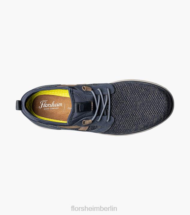 D280348 Marine Schuhwerk Männer Florsheim Venture-Strick-Sneaker zum Schnüren mit schlichter Zehenpartie