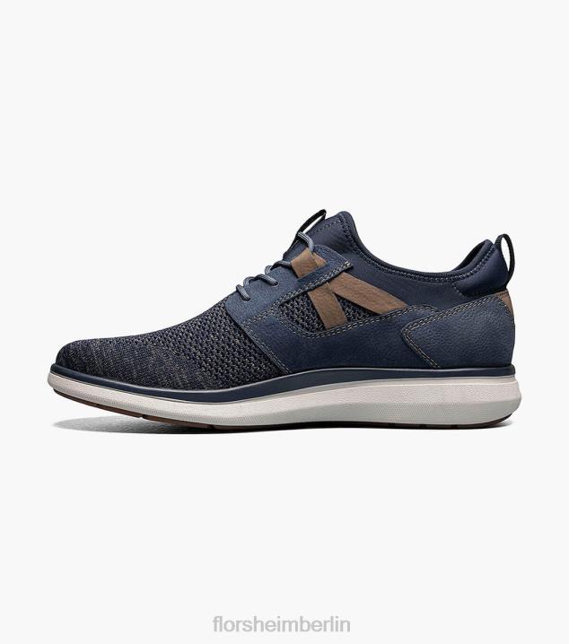 D280348 Marine Schuhwerk Männer Florsheim Venture-Strick-Sneaker zum Schnüren mit schlichter Zehenpartie