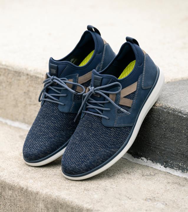 D280348 Marine Schuhwerk Männer Florsheim Venture-Strick-Sneaker zum Schnüren mit schlichter Zehenpartie