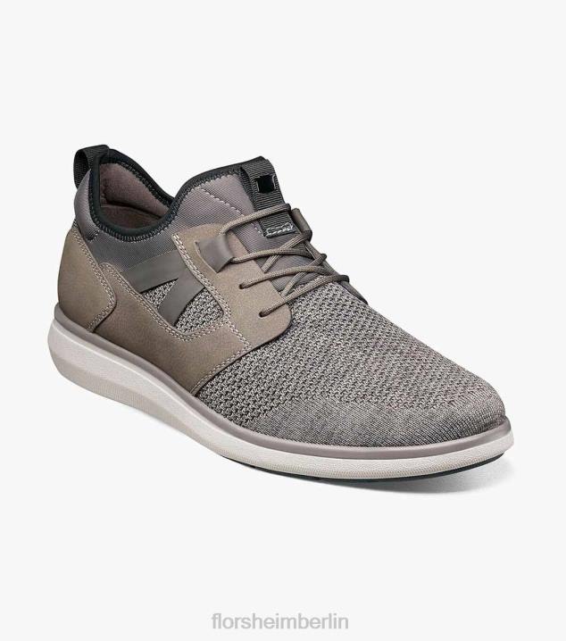 D280349 grau Schuhwerk Männer Florsheim Venture-Strick-Sneaker zum Schnüren mit schlichter Zehenpartie
