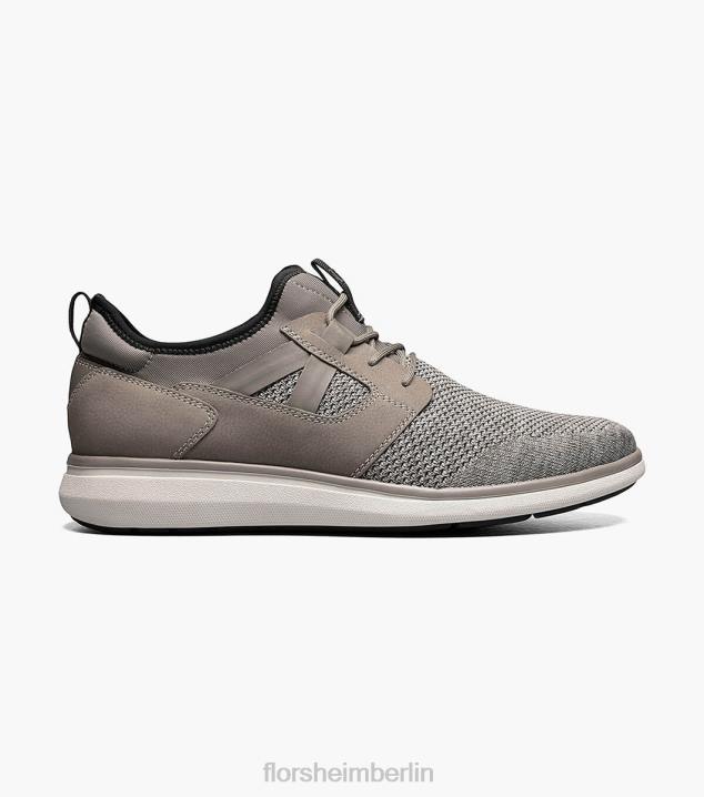 D280349 grau Schuhwerk Männer Florsheim Venture-Strick-Sneaker zum Schnüren mit schlichter Zehenpartie