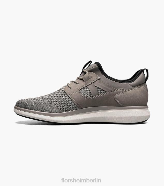 D280349 grau Schuhwerk Männer Florsheim Venture-Strick-Sneaker zum Schnüren mit schlichter Zehenpartie