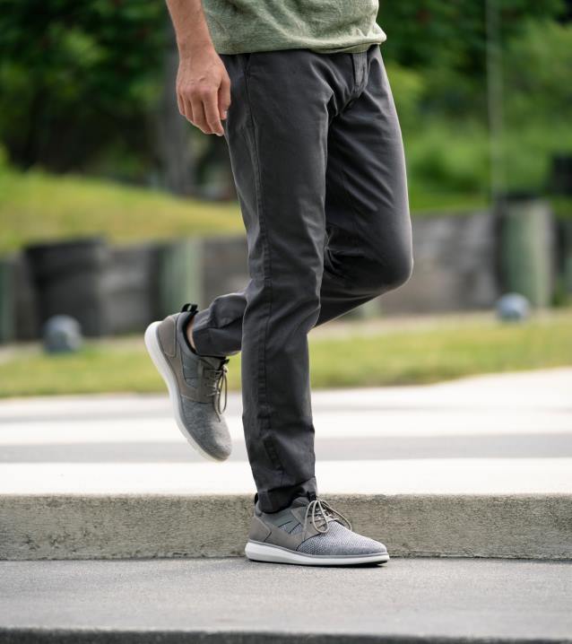 D280349 grau Schuhwerk Männer Florsheim Venture-Strick-Sneaker zum Schnüren mit schlichter Zehenpartie