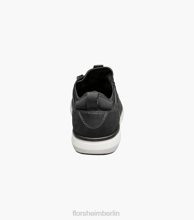 D280351 Schwarz Schuhwerk Männer Florsheim Venture-Strick-Sneaker zum Schnüren mit schlichter Zehenpartie