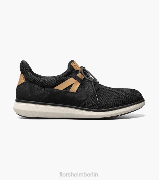 D280407 Schwarz Schuhwerk Männer Florsheim Adventure-Sneaker mit Stahlkappe und schlichter Zehenpartie