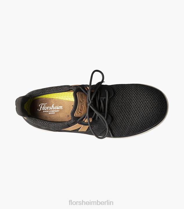 D280407 Schwarz Schuhwerk Männer Florsheim Adventure-Sneaker mit Stahlkappe und schlichter Zehenpartie