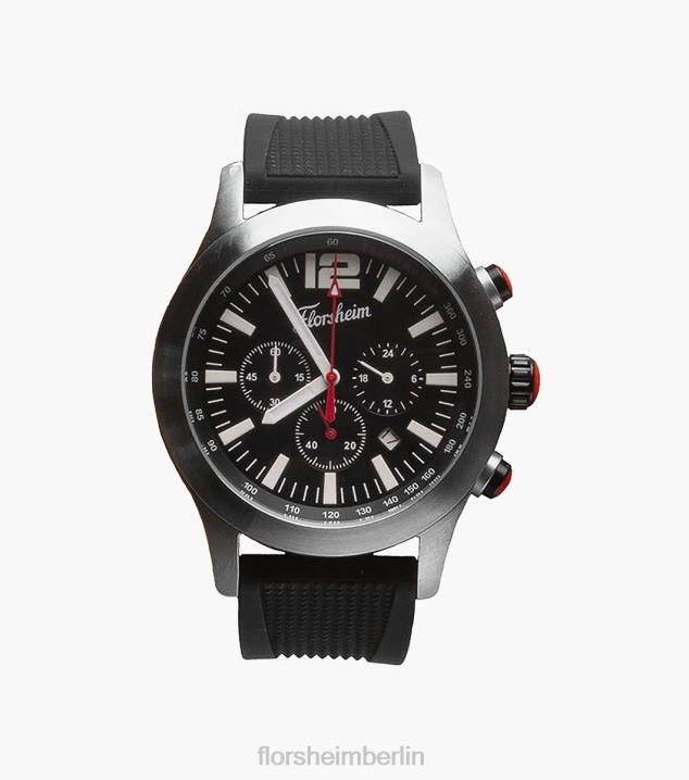 D280669 Scharlach Zubehör unisex Florsheim Edwin Chronograph Edelstahluhr