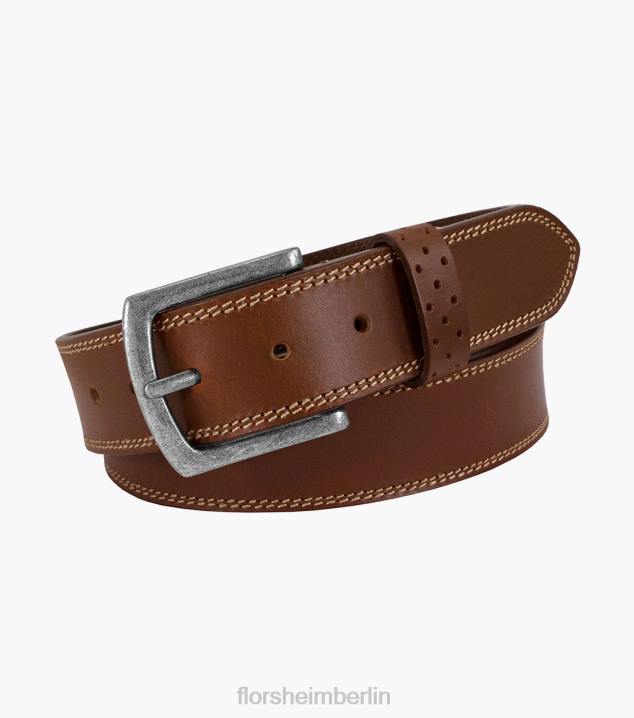 D280512 Kastanie Zubehör unisex Florsheim Jarvis-Gürtel aus echtem Leder