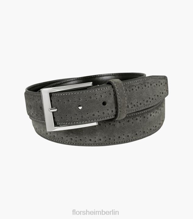 D280516 grau Zubehör unisex Florsheim Glücksgürtel aus echtem Wildleder