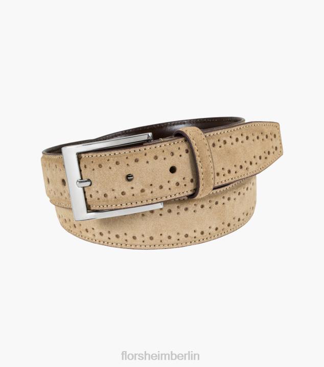 D280518 Sand Zubehör unisex Florsheim Glücksgürtel aus echtem Wildleder
