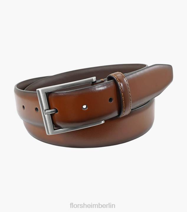 D280521 Scotch-Beige Zubehör unisex Florsheim Karminroter Echtledergürtel