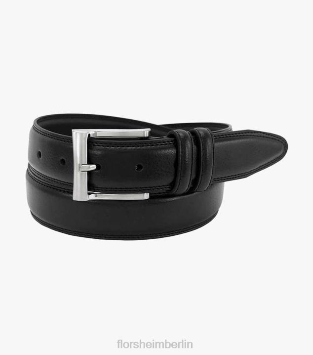 D280525 Schwarz Zubehör unisex Florsheim Martin-Gürtel aus genarbtem Leder
