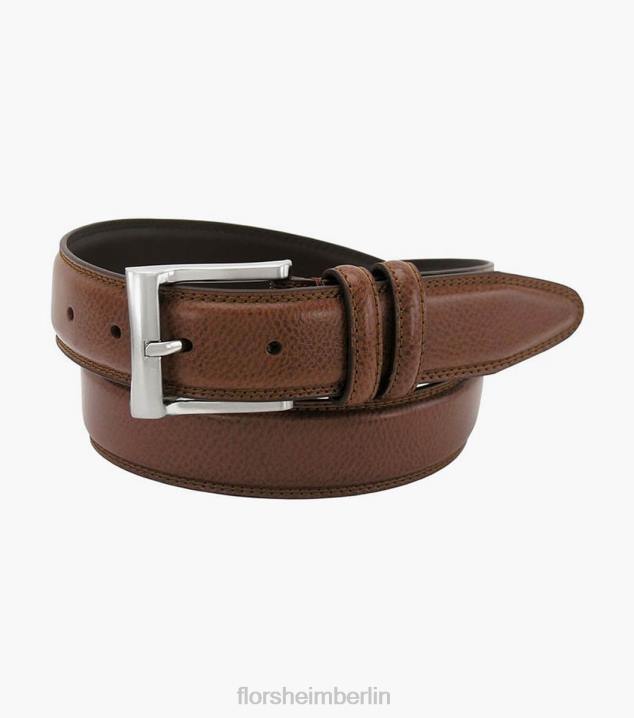D280529 Cognac Zubehör unisex Florsheim Martin-Gürtel aus genarbtem Leder