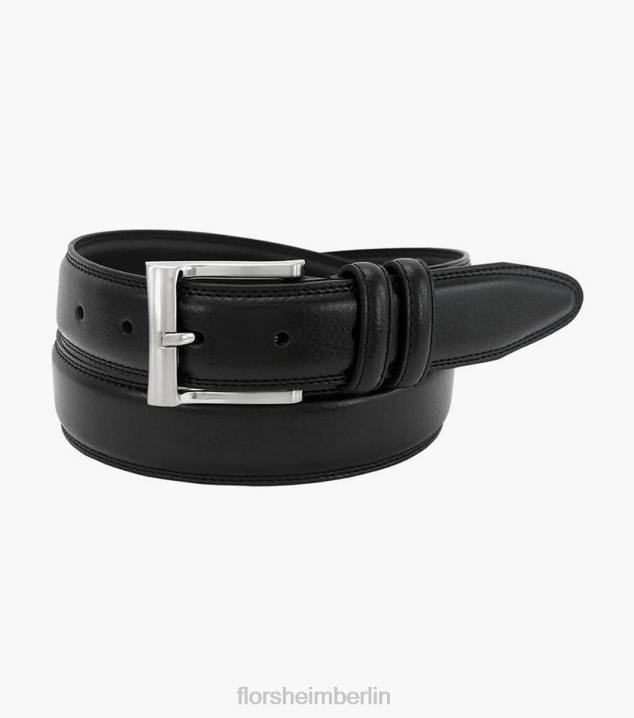 D280530 Schwarz Zubehör unisex Florsheim Martin XL-Gürtel aus genarbtem Leder