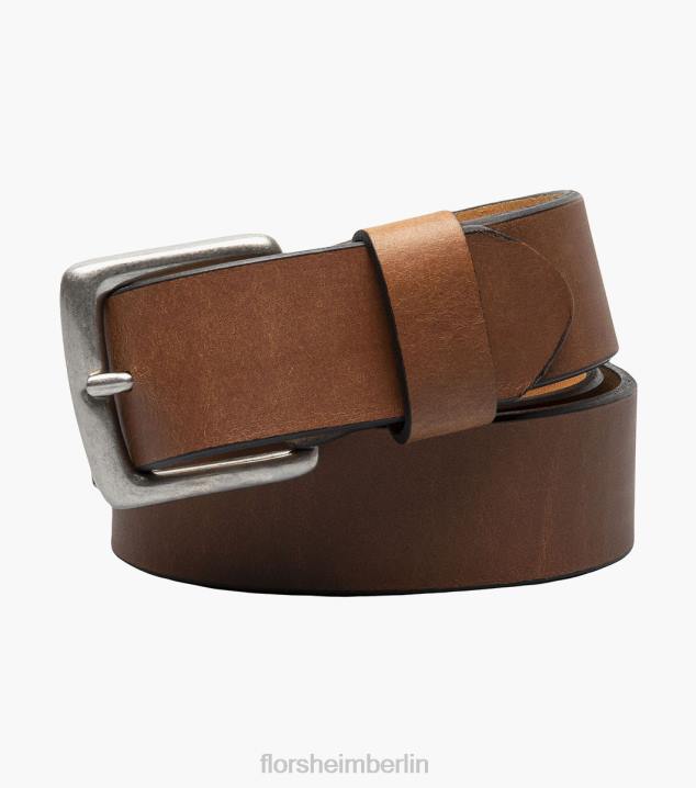 D280534 bräunen Zubehör unisex Florsheim Berra-Gürtel aus echtem Leder