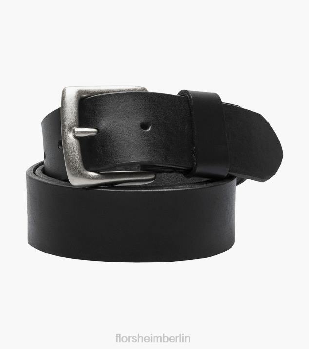 D280535 Schwarz Zubehör unisex Florsheim Berra-Gürtel aus echtem Leder
