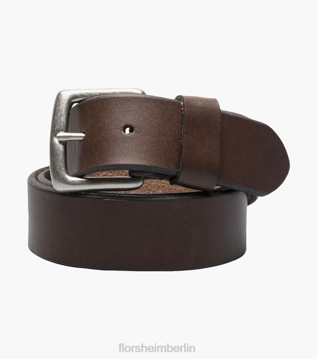 D280536 braun Zubehör unisex Florsheim Berra-Gürtel aus echtem Leder