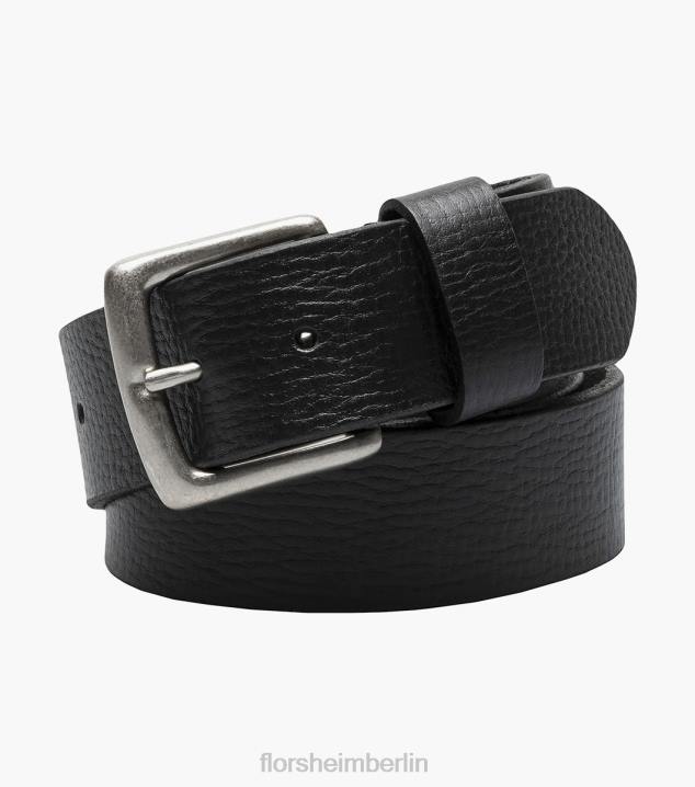 D280538 Schwarz Zubehör unisex Florsheim Wyatt-Gürtel aus echtem Leder