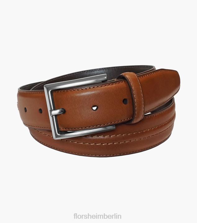 D280546 Cognac Zubehör unisex Florsheim Capri-Gürtel aus echtem Leder