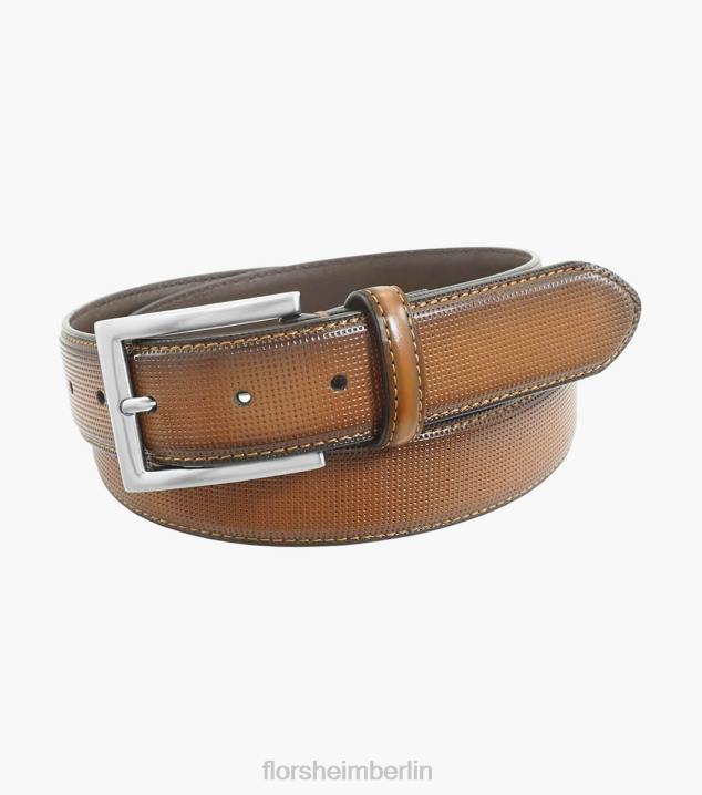 D280550 Cognac Zubehör unisex Florsheim Sinclair Perf-Ledergürtel
