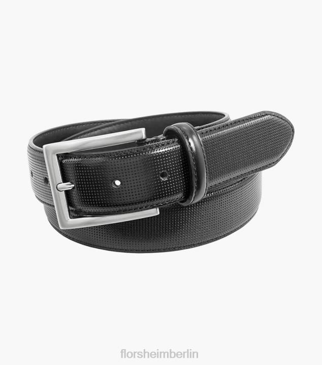 D280551 Schwarz Zubehör unisex Florsheim Sinclair Perf-Ledergürtel