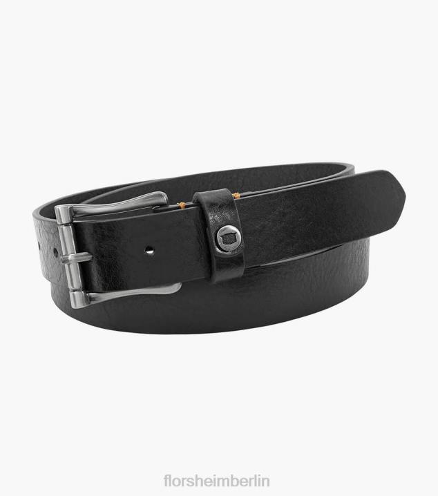 D280553 Schwarz Zubehör unisex Florsheim Gilmore Gebissgürtel aus Sattelleder