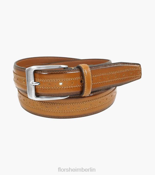 D280554 Cognac Zubehör unisex Florsheim Boselli Center-Brogue-Gürtel